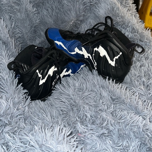 Black and Blue Sneakers with White Accents